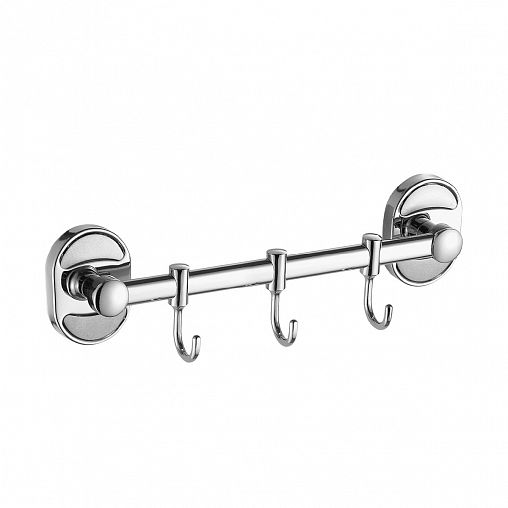 Планка с 3 крючками Fashun A1915-3, хром фото