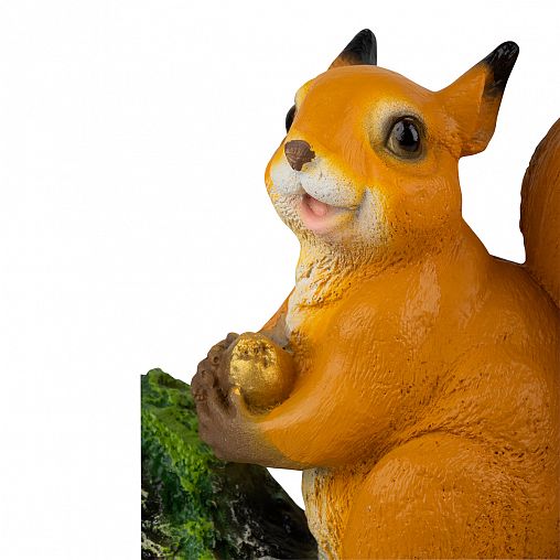 Фигурка садовая Park Белочка с орешком на пне, 28 x 12 x 25 см фото