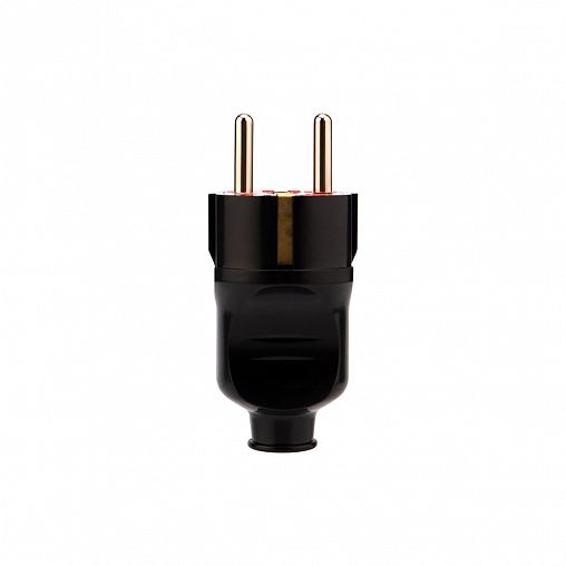 Вилка прямая Rexant Евро, с заземлением, 16 A, черная фото