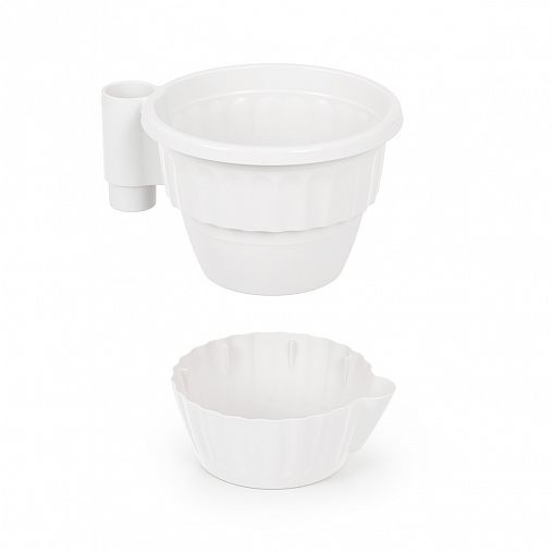 Горшок для цветов Альтернатива Каскад, 0,7 л, белый фото