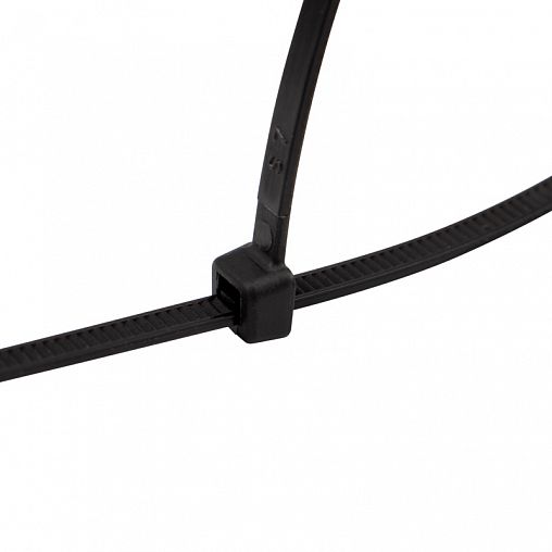 Хомут-стяжка Rexant, нейлон, 3,6 x 250 мм, 100 шт, черный фото