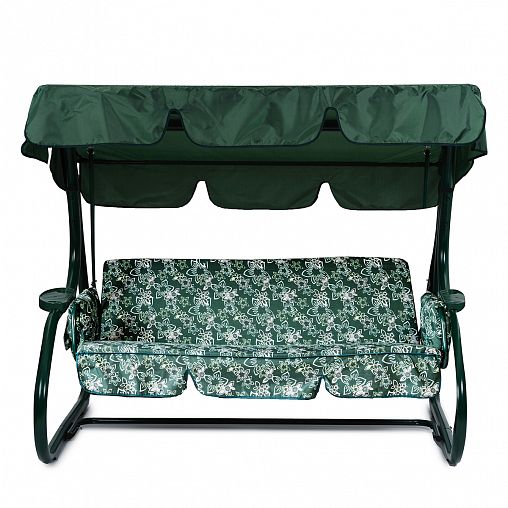 Качели садовые Garden story Марли, трехместные, 214 x 145 x 170 см, каркас зеленый фото