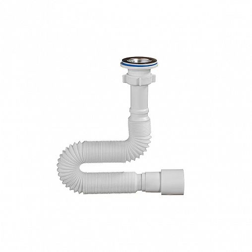 Сифон гофрированный Orio, с нержавеющим выпуском 1 1/4" x 40 мм/50 мм, 1250 мм фото