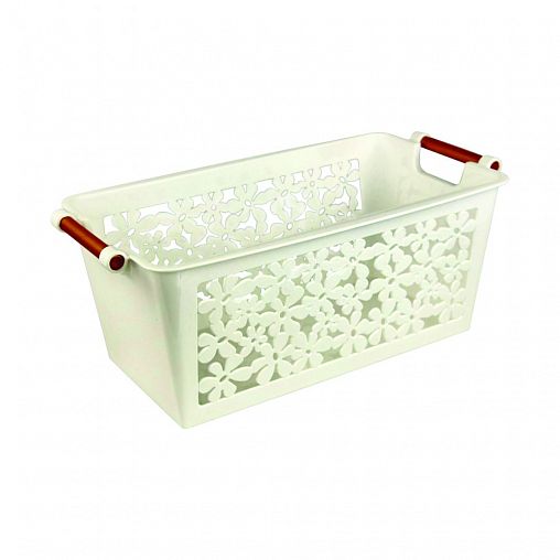 Корзина для хранения Альтернатива Романтика, 24,5 x 14,5 x 11 см фото