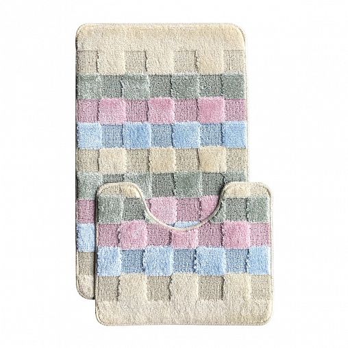 Набор ковриков для ванной L Cadesi Marathon полипропилен, 60 x 50 + 60 x 100 см, 2 шт фото