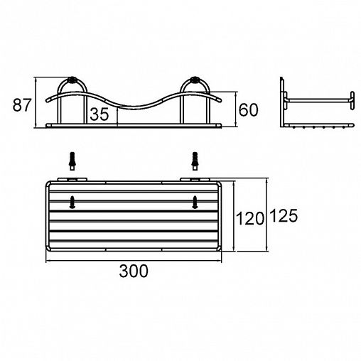 Полка в ванную Milardo, хром фото