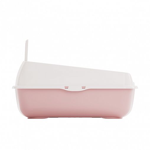 Набор для кошек Альтернатива Лекси, лоток с высоким бортом, сеткой и совком, розовый фото