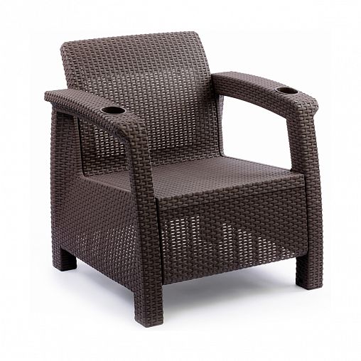 Кресло Альтернатива Ротанг плюс, 73 x 70 x 79 см, венге фото