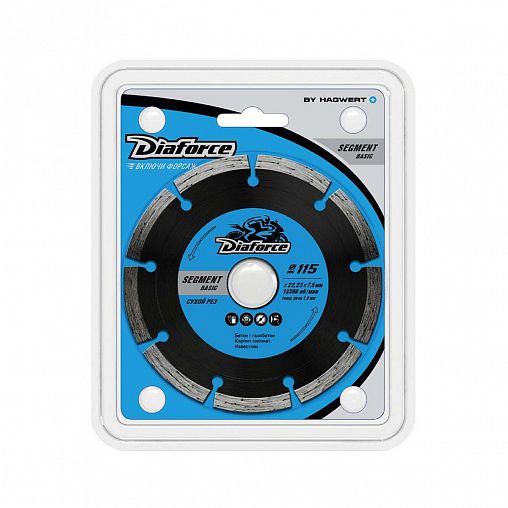 Круг алмазный сегментный Diaforce Segment Basic для сухой резки, 115 x 1,9 x 22,23 мм фото