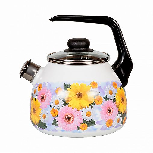 Чайник эмалированный со свистком Vitross Fernanda, 3 л, белоснежный фото