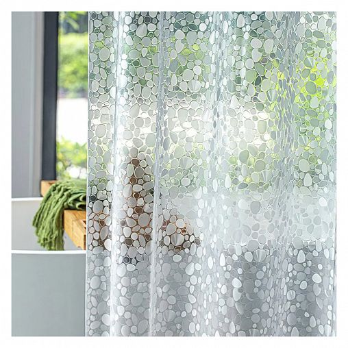 Штора для ванной Рыжий кот Сияние 3D эффект, 180 x 200 см, EVA фото