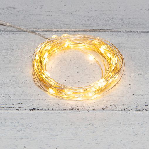 Электрогирлянда Neon-night Роса, 100 LED ламп, 10 м, USB, теплый свет фото