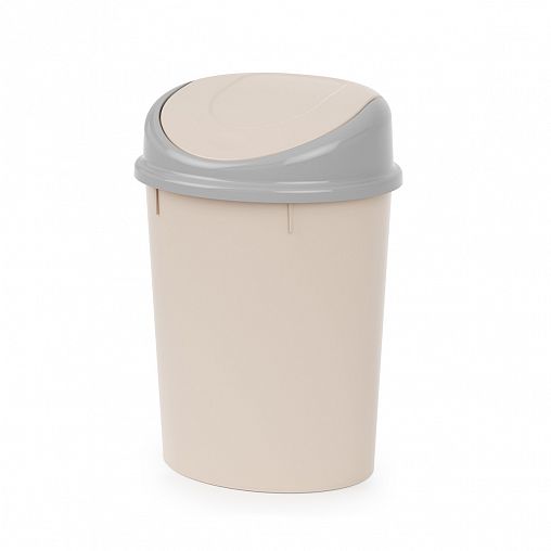 Контейнер для мусора Альтернатива, с плавающей крышкой, 8 л, слоновая кость фото