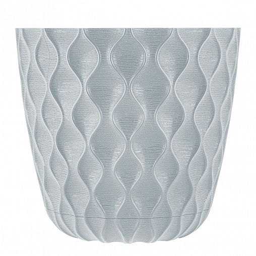 Горшок для цветов InGreen Wave, с поддоном, 2,5 л, утренний туман фото