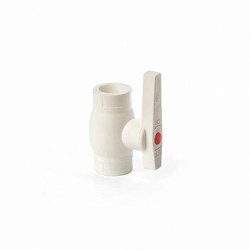 Кран шаровой полипропиленовый Lammin Premium 20 мм, белый фото