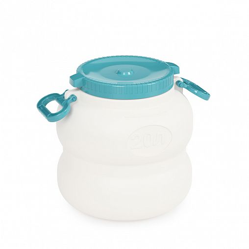 Канистра-бочка пластиковая Альтернатива Байкал, с крышкой и навесными ручками, 20 л фото