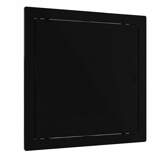Люк-дверца ревизионная Evecs L1515N black, пластик, нажимная, с фланцем 150 x 150 мм, 172 x 172 мм фото
