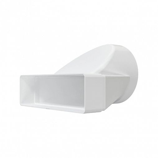 Эксцентриковый соединитель плоского воздуховода с круглым Era, пластик, 60 x 204/d 125 мм фото