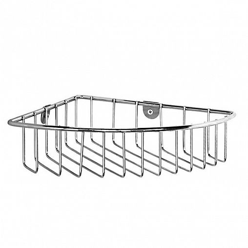Полка-корзина в ванную угловая Milardo, хром фото