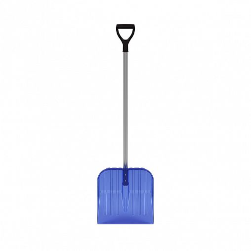 Лопата для уборки снега Альтернатива М8833, с алюминиевым черенком, 430 x 420 мм, синяя фото