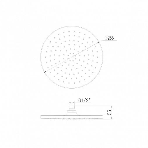 Лейка для верхнего душа Lemark LM8132C, 1 режим фото