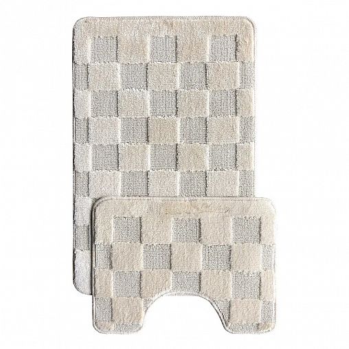 Набор ковриков для ванной L Cadesi Marathon полипропилен, 50 x 40 + 50 x 80 см, 2 шт, бежевый фото