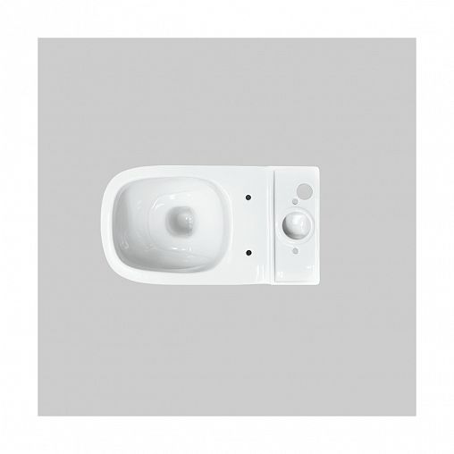 Унитаз напольный ободковый Sanita Luxe Quadro Slim, 64 x 35,3 x 82,5 см, белый фото