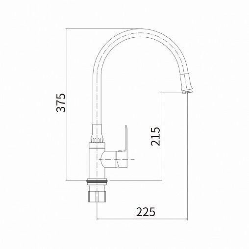Смеситель для кухни Fashun A4082-7, с гибким изливом, черный/хром фото