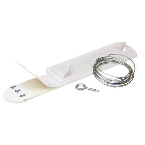 Крючок самоклеящийся для картин Unibob, белый фото