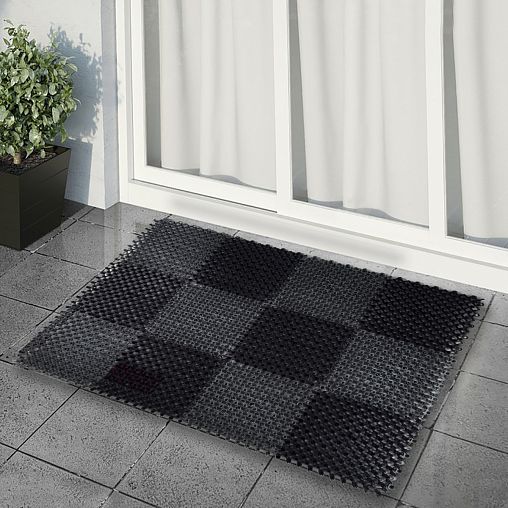 Коврик Vortex Травка, 42 x 56 см, черно-серый фото