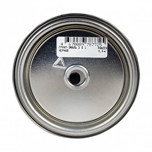 Грунт-эмаль по ржавчине Panzer, гладкая, полуглянцевая, 0,9 кг, черная фото