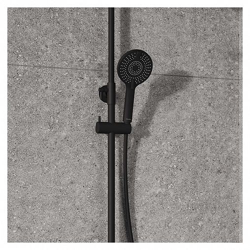 Лейка для душа Milardo Rora, 4 режима, черная матовая фото