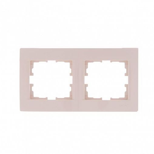 Рамка Lezard Karina, 2 поста, горизонтальная, кремовый фото