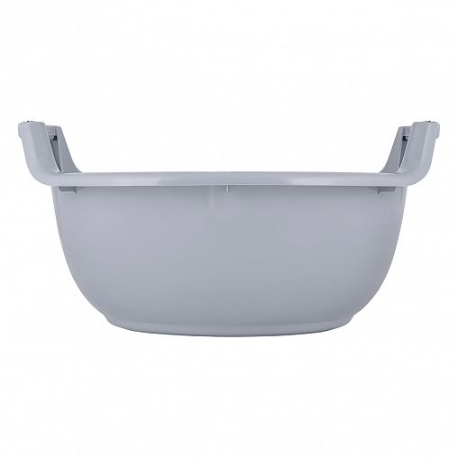 Таз Plast Team, с ручками, круглый, 16 л, серый шторм фото