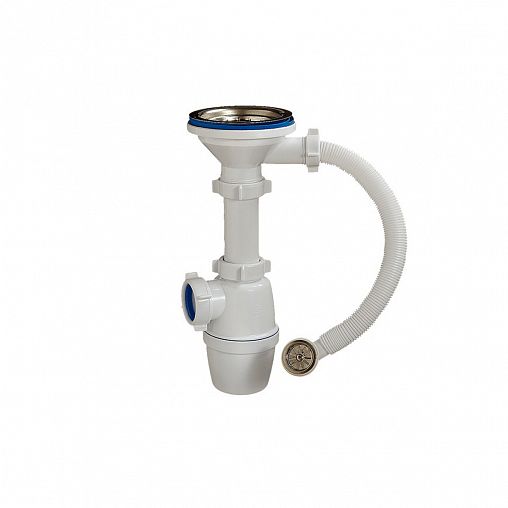 Сифон бутылочный Orio, 3 1/2" x 40 мм, с круглым переливом фото