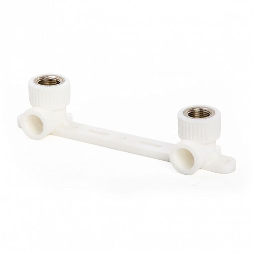 Угол комбинированный полипропиленовый Lammin PPR, двойной, с внутренней резьбой, 20 x 1/2" фото