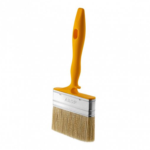 Кисть плоская для эмалей Акор Мастер, смешанная щетина, пластиковая ручка, 100 x 17 мм фото