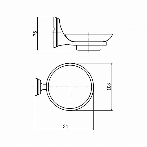 Мыльница настенная Fashun A1502, хром фото