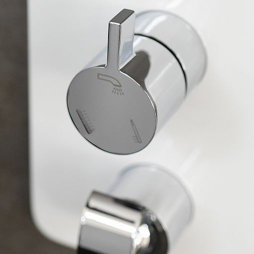 Душевая система Lemark Melange LM4922CW, встраиваемая, однорычажная, белая/хром фото