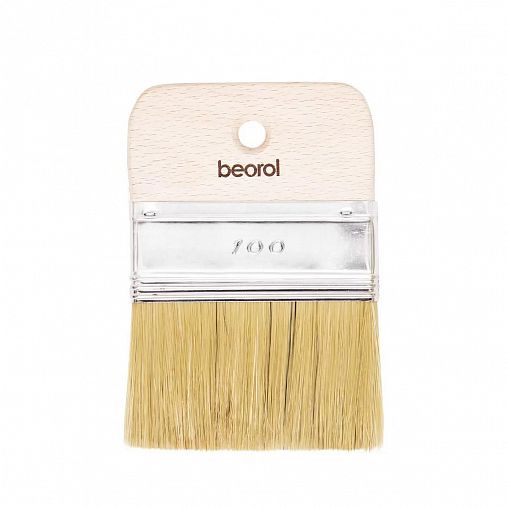 Кисть плоская Beorol Декоративные работы, смешанная щетина, деревянная ручка, 100 x 9 мм фото