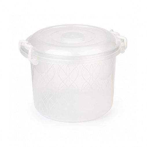 Контейнер для хранения Альтернатива, круглый, с крышкой и ручками, 8 л фото