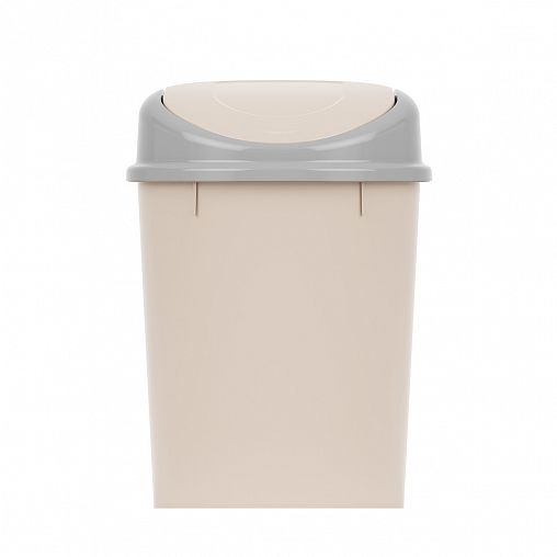 Контейнер для мусора Альтернатива, с плавающей крышкой, 8 л, слоновая кость фото