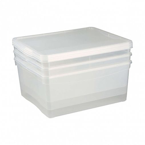 Ящик для хранения Econova, с крышкой, 400 x 335 x 170 мм, набор 3 шт фото