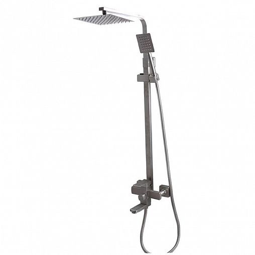 Душевая система с тропическим душем Fashun A52402, со смесителем, сатин фото