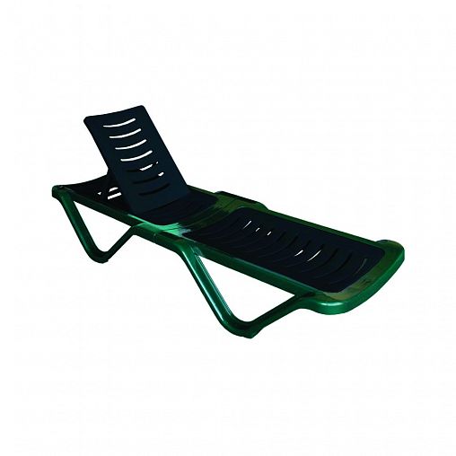 Шезлонг пластиковый Альтернатива М5717 192 x 62 x 32 см, темно-зеленый фото