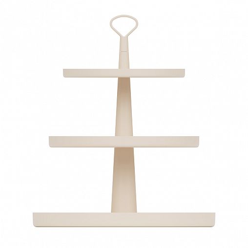 Фруктовница Альтернатива Феерия, 3 яруса, бежевая фото