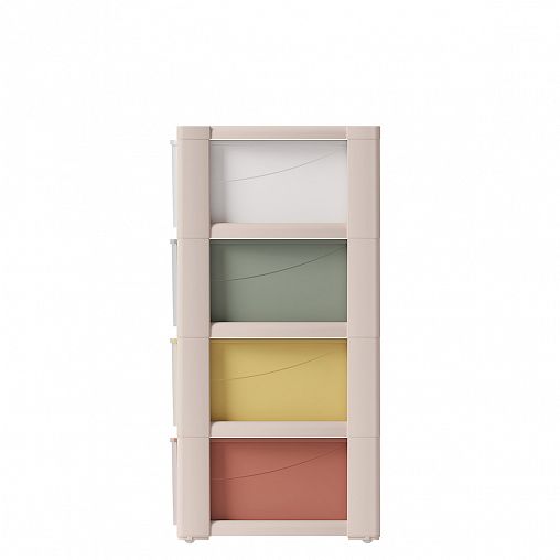Комод четырехсекционный Альтернатива Колорит, 56 x 39 x 81 см, цветной фото