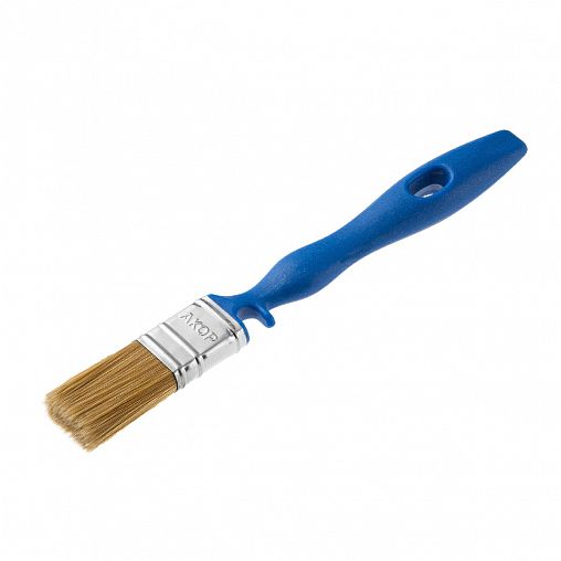 Кисть плоская для лаков Акор Мастер, искусственная щетина, пластиковая ручка, 25 x 12 мм фото