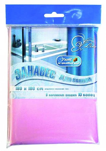 Штора для ванной Вилина, полиэтилен однотонный, 180 x 180 см фото