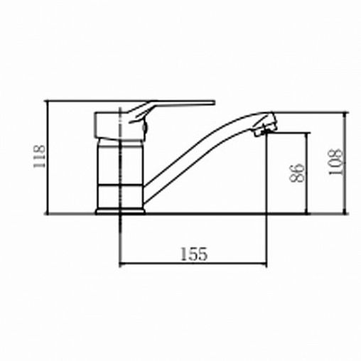 Смеситель для кухни Fashun A4563, хром фото